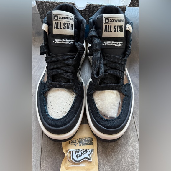 NEW 5M/6.5W Converse Weapon CX HI JOSHUA VIDES A00715C Black/Clear cork sneaker - Picture 3 of 11